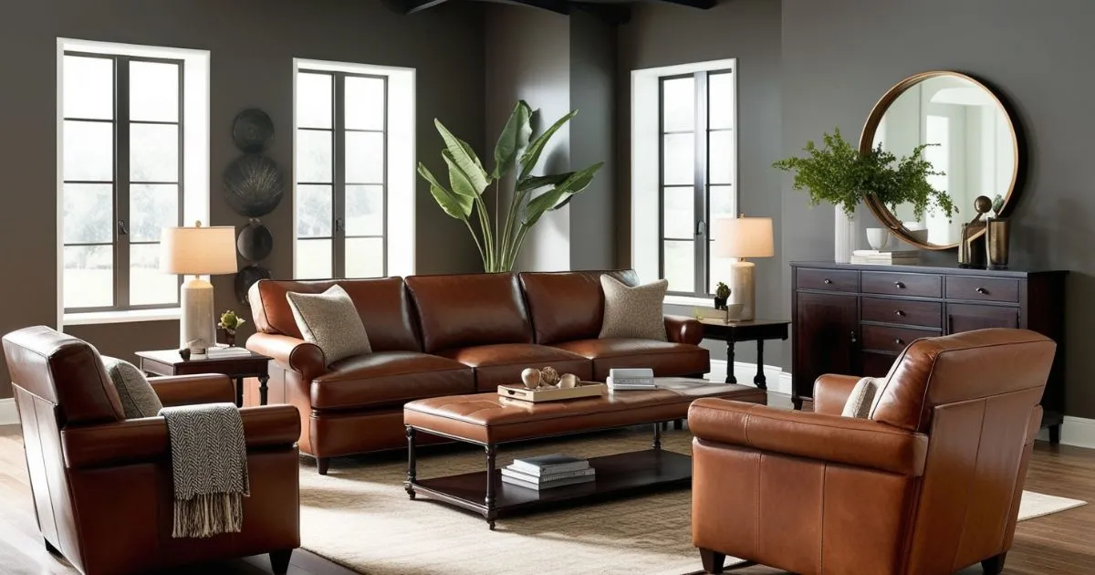 leather living room