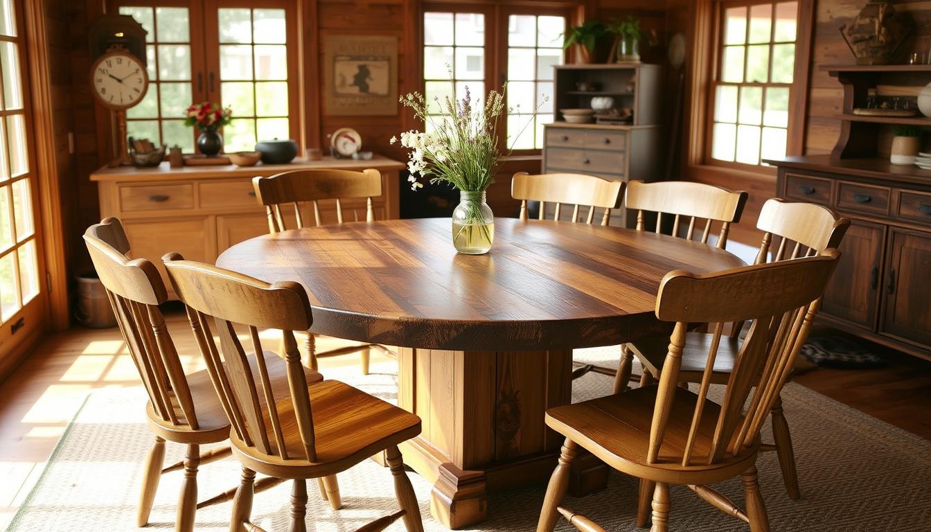 Round Farmhouse Dining Table