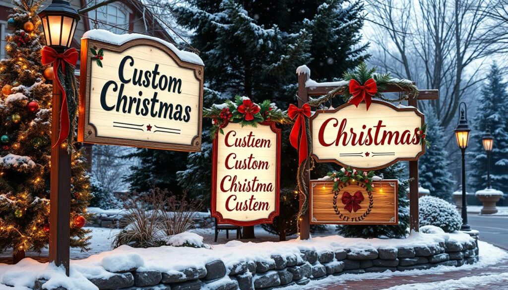 custom christmas signage signs outdoor