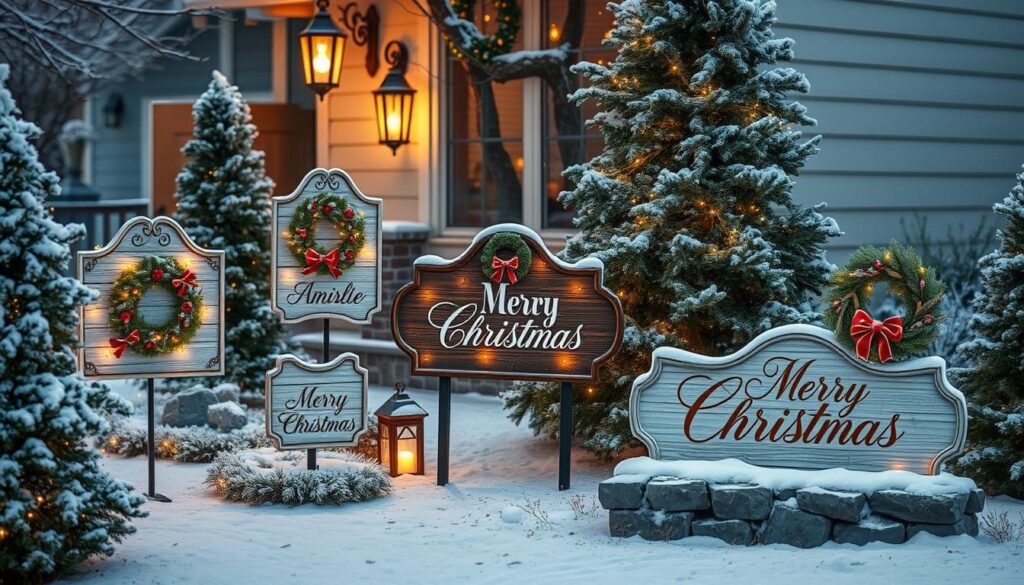 custom christmas signage signs outdoor