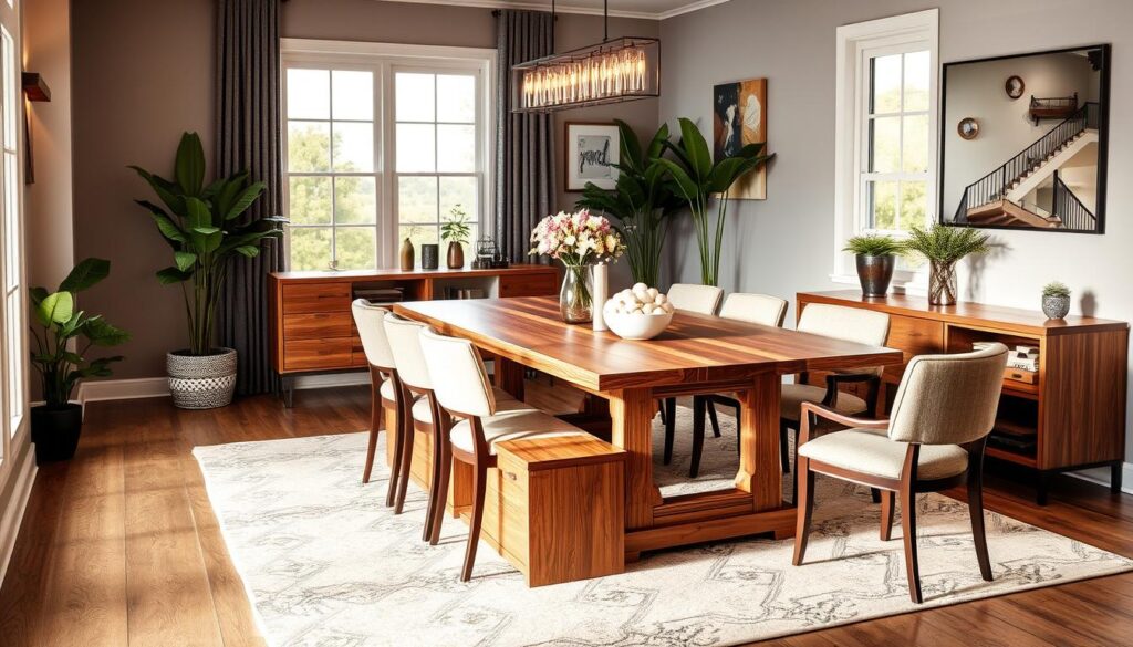 dining room set with bench