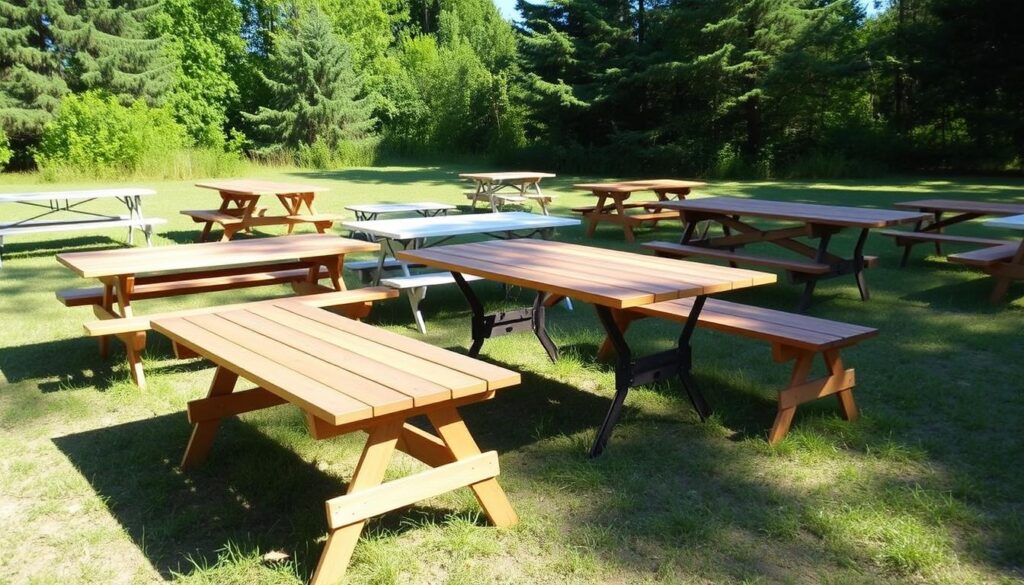 folding picnic table dimensions