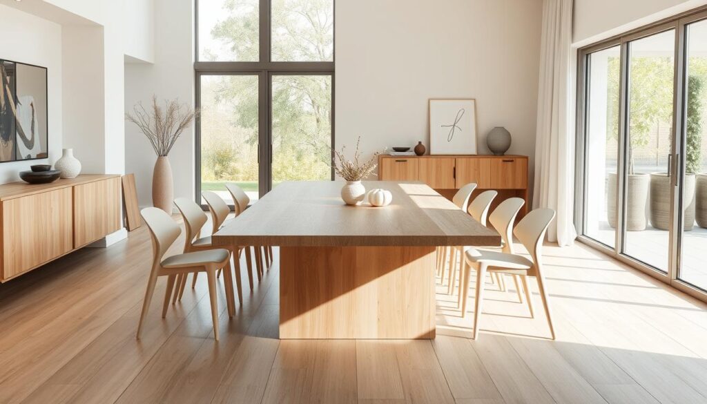 minimalist dining table