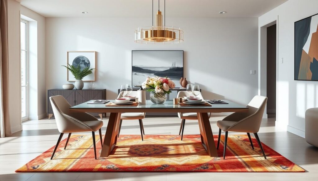 modern dining table styling