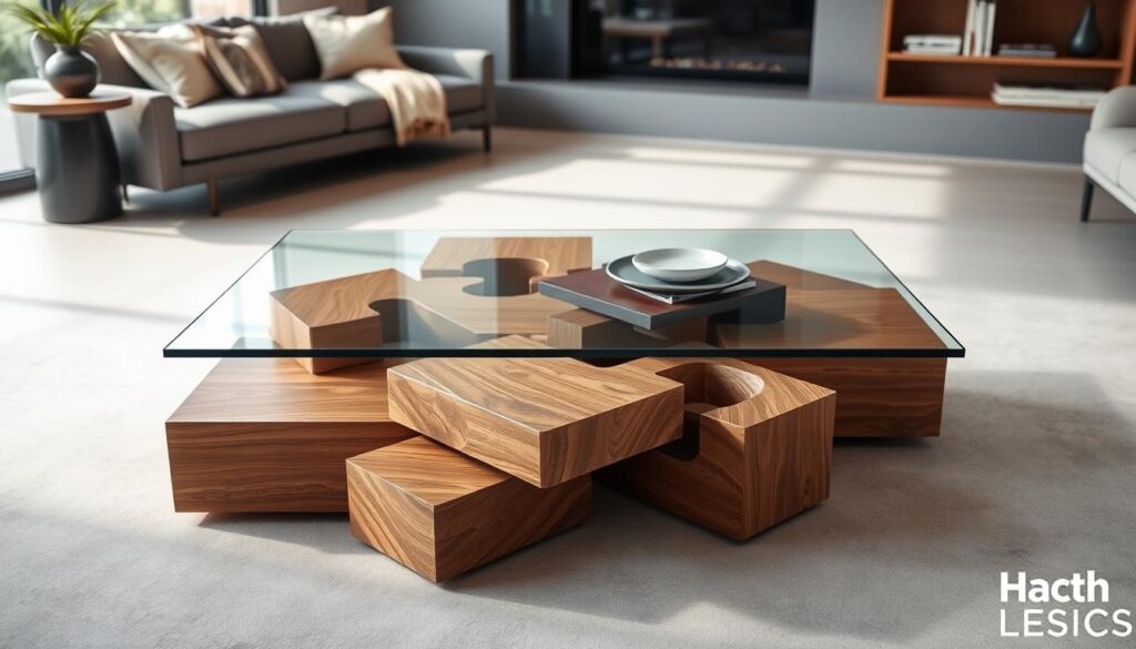 modern puzzle coffee table