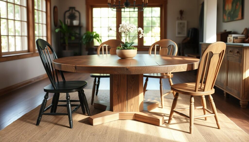 round dining table