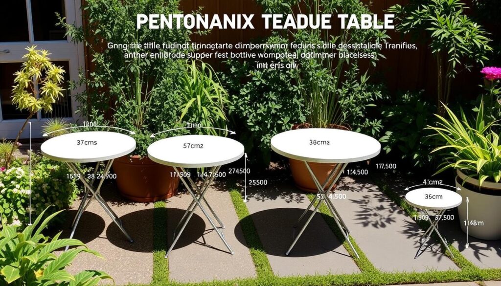 round folding table diameter guide