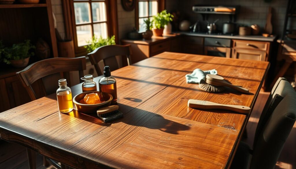 rustic dining table maintenance