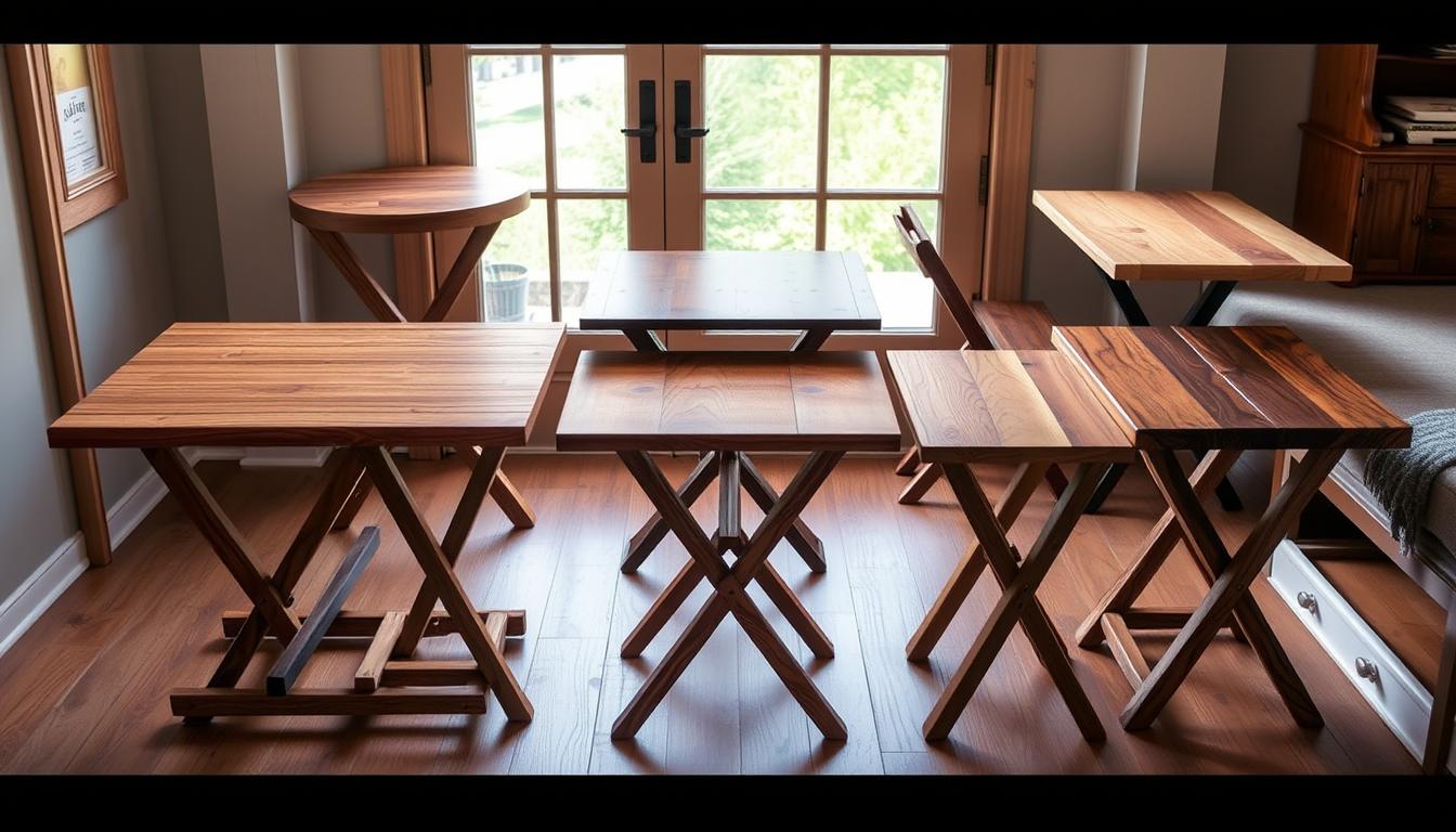 wooden folding tables for small spaces