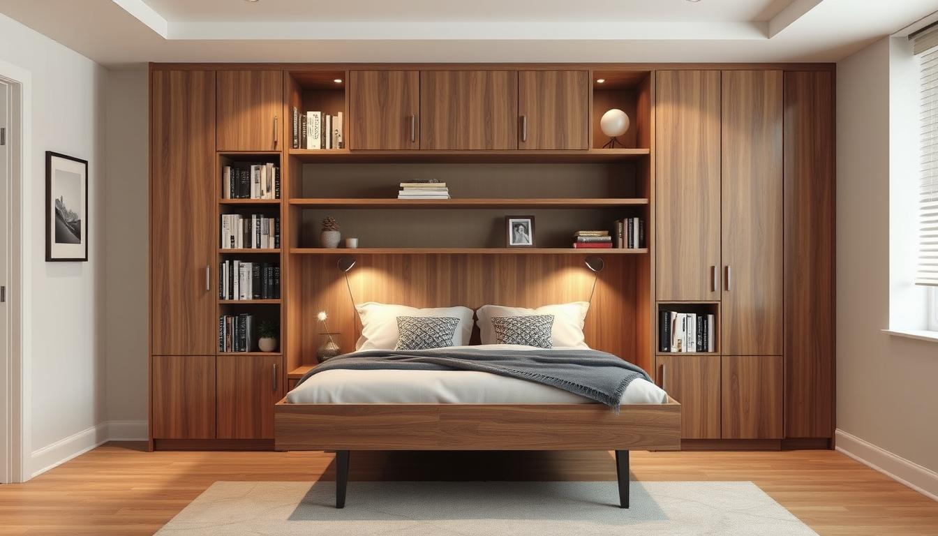 bookshelf murphy bed