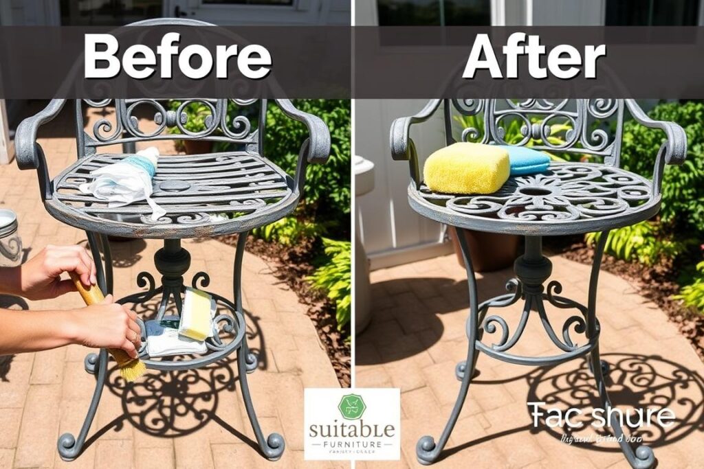 cleaning wrought iron furniture