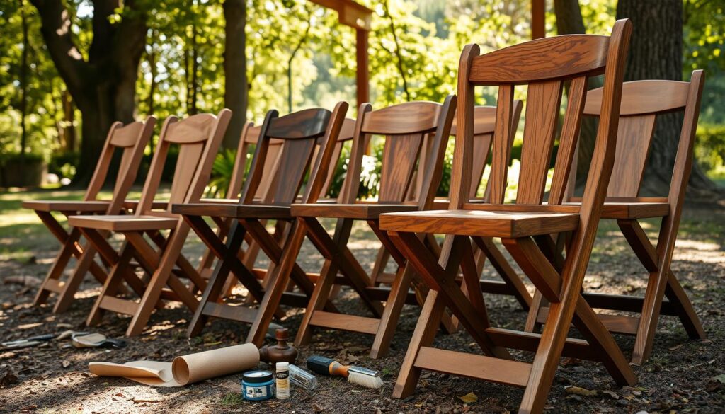 folding wooden chairs maintenance