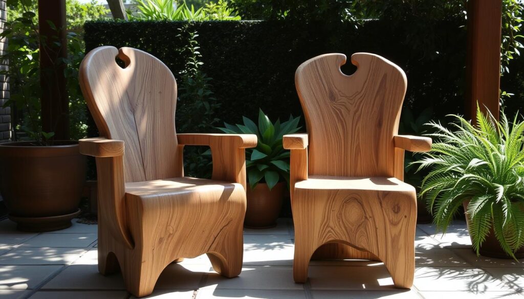 handmade wooden chairs