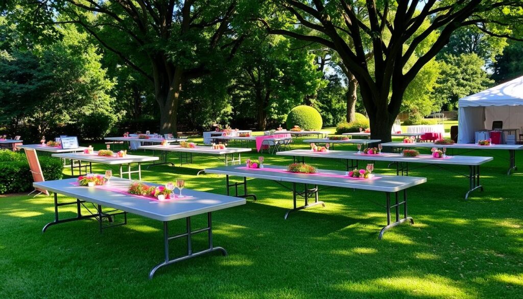 large folding tables for outdoor events