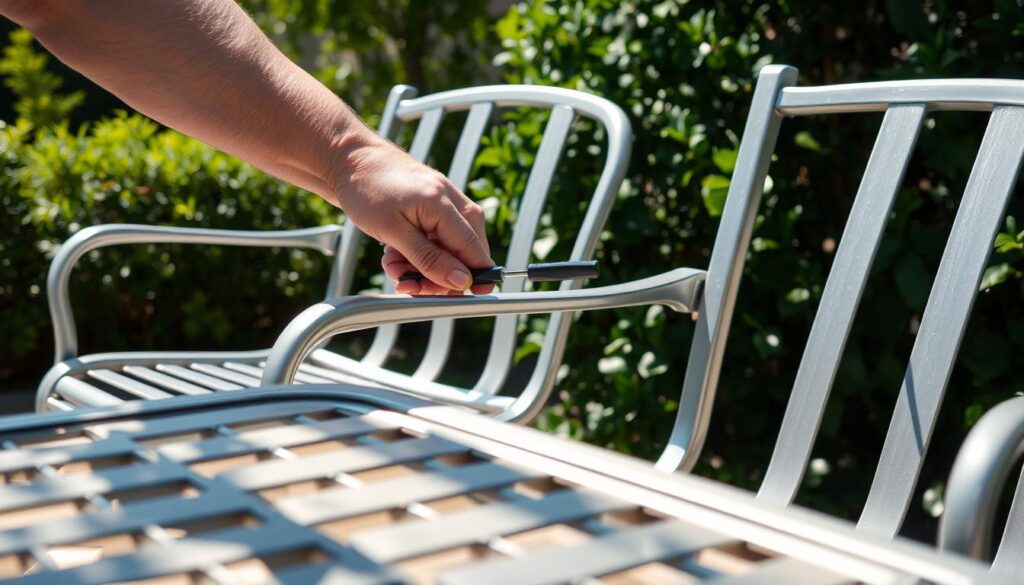 lightweight aluminum outdoor furniture repair