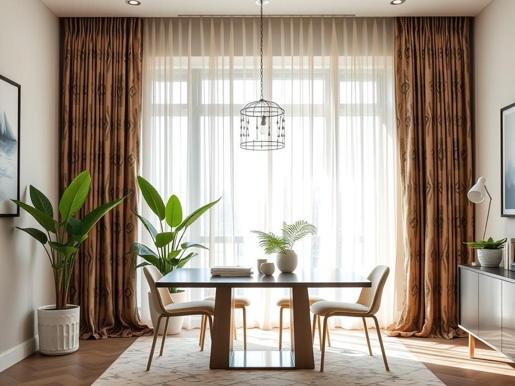 modern dining room curtains