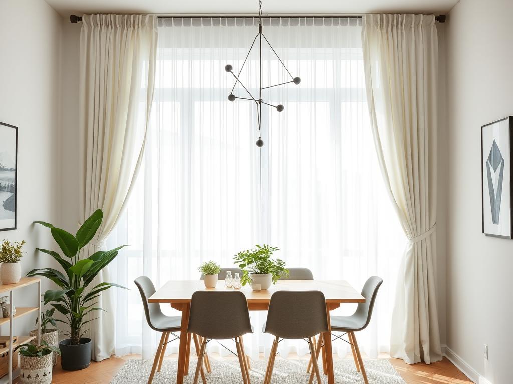 modern dining room curtains