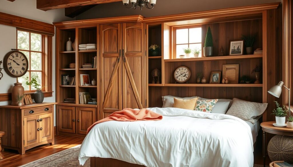 murphy bed with bookcase