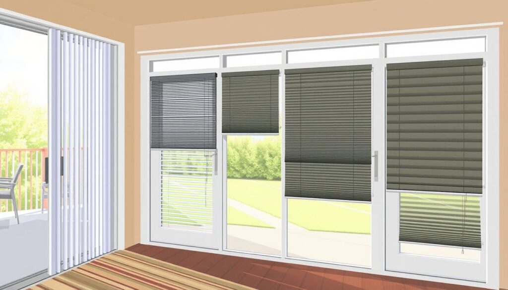 patio door blinds installation