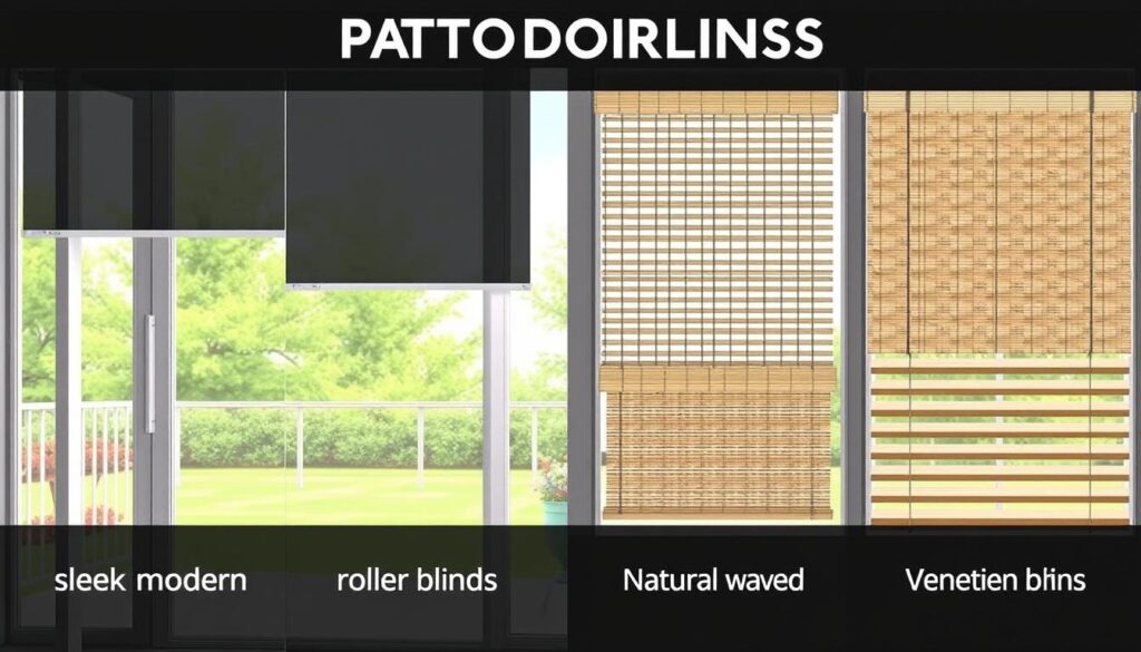 patio door blinds styles