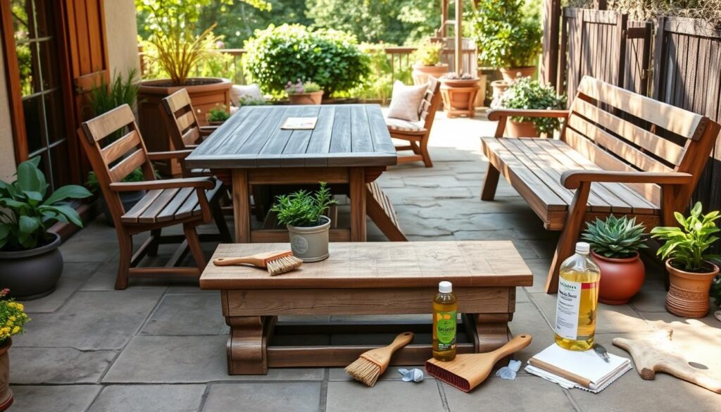 rustic patio furniture maintenance