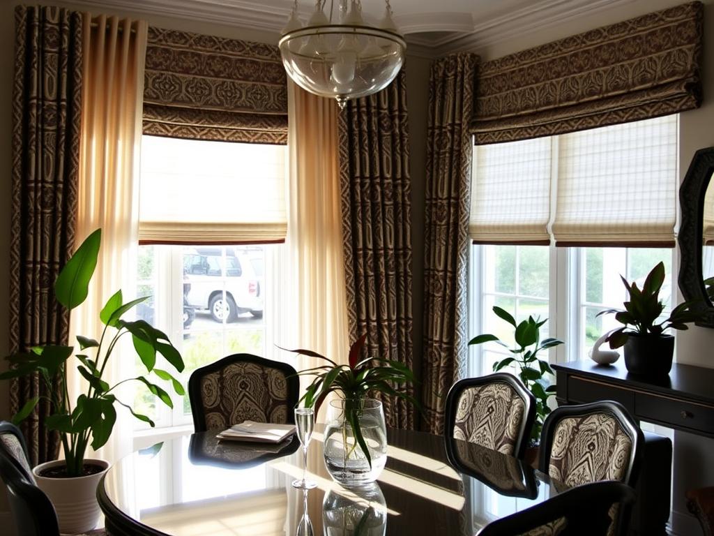 stylish window coverings for dining rooms