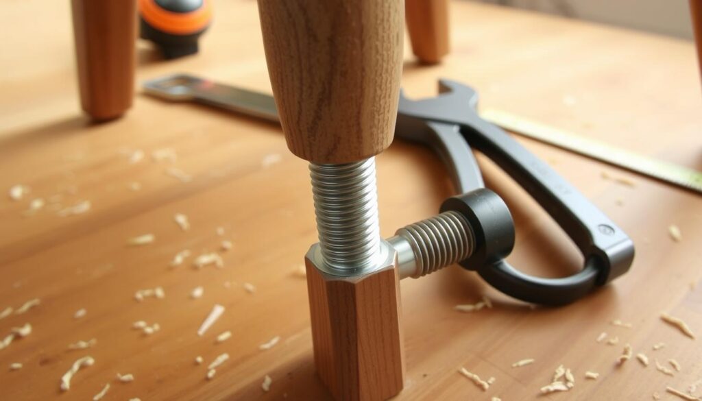 table leg extenders installation