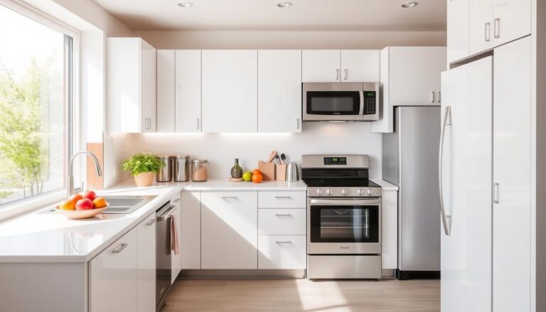 white kitchen appliances