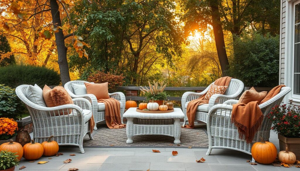 white wicker outdoor furniture