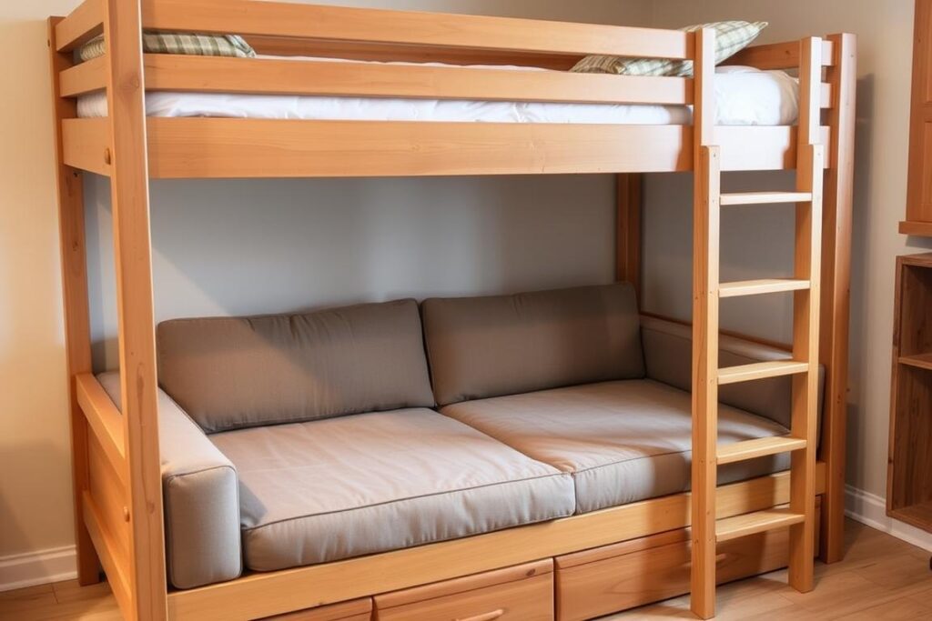 bunk bed with sofa safety features