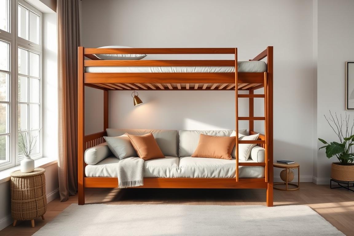 bunk bed with sofa