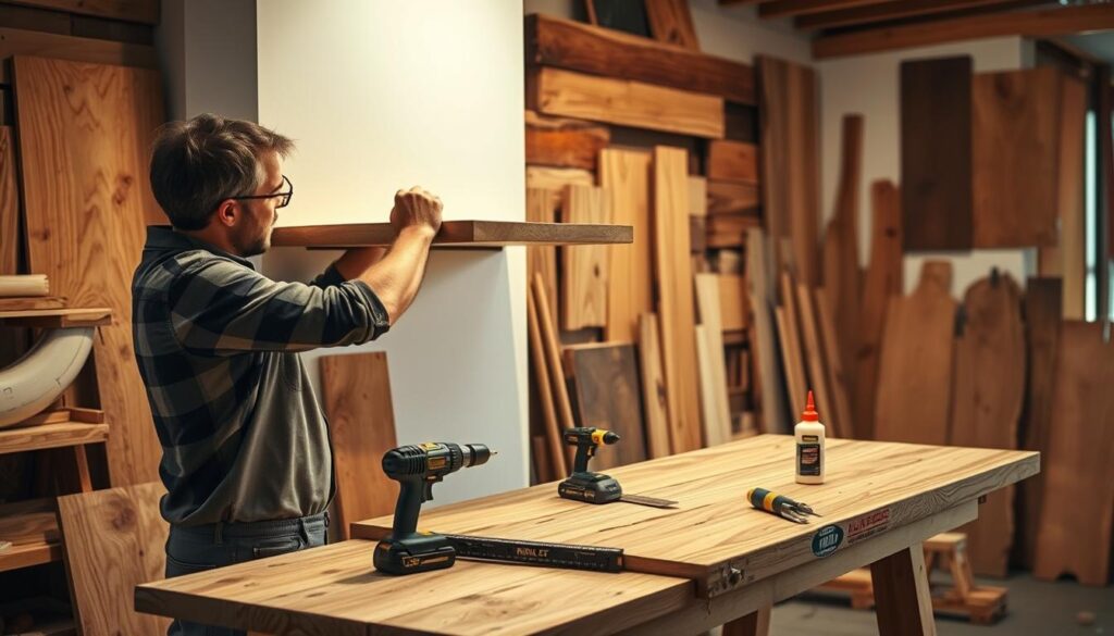 installation techniques for live edge floating shelves