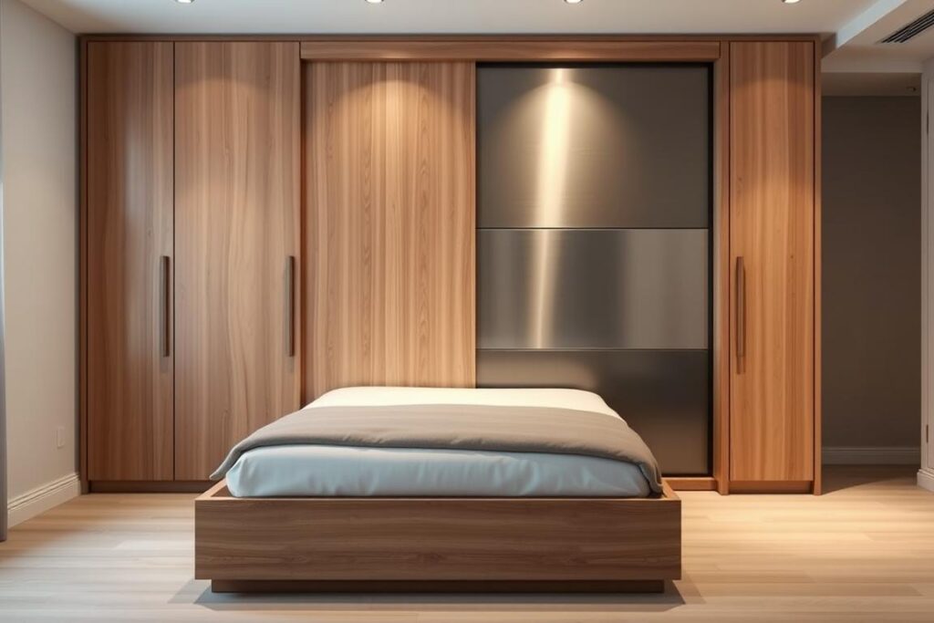 murphy bed with door materials