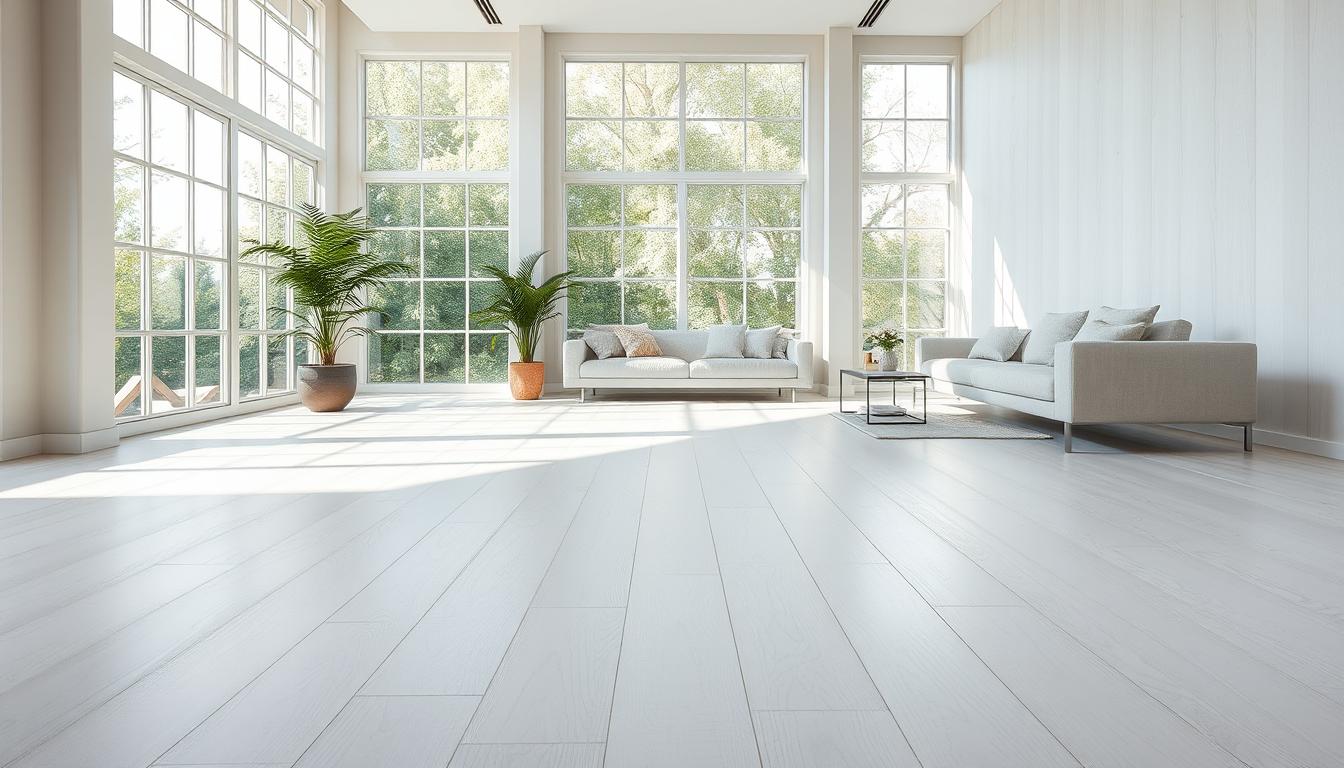 snow white wood flooring