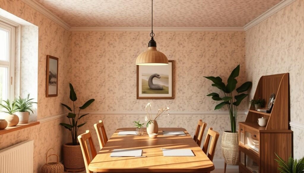 trendy dining room wallpaper