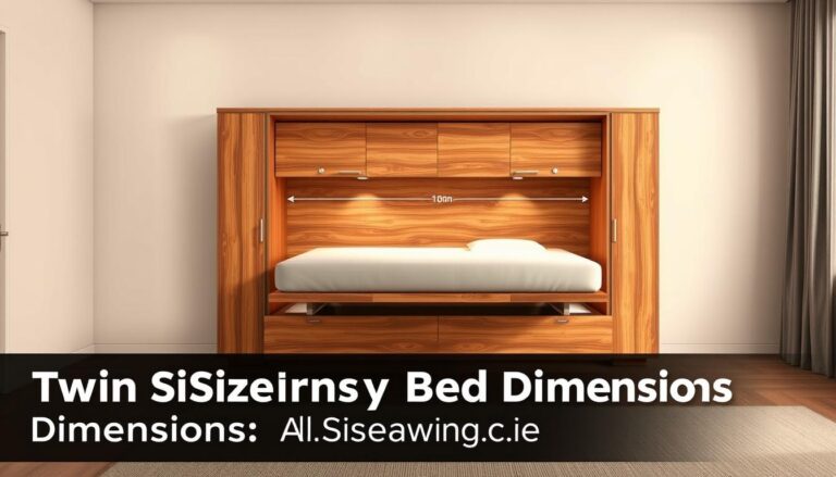 twin size murphy bed dimensions