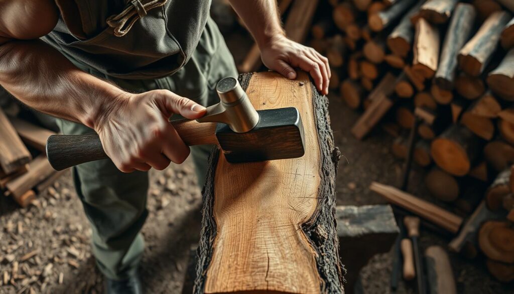 wood splitting techniques