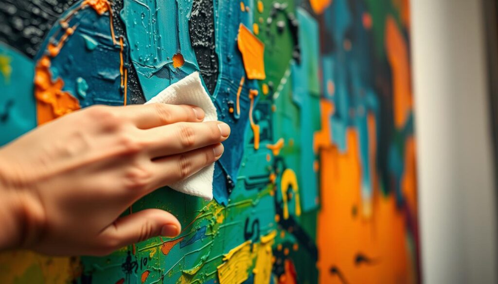 colorful wall art maintenance