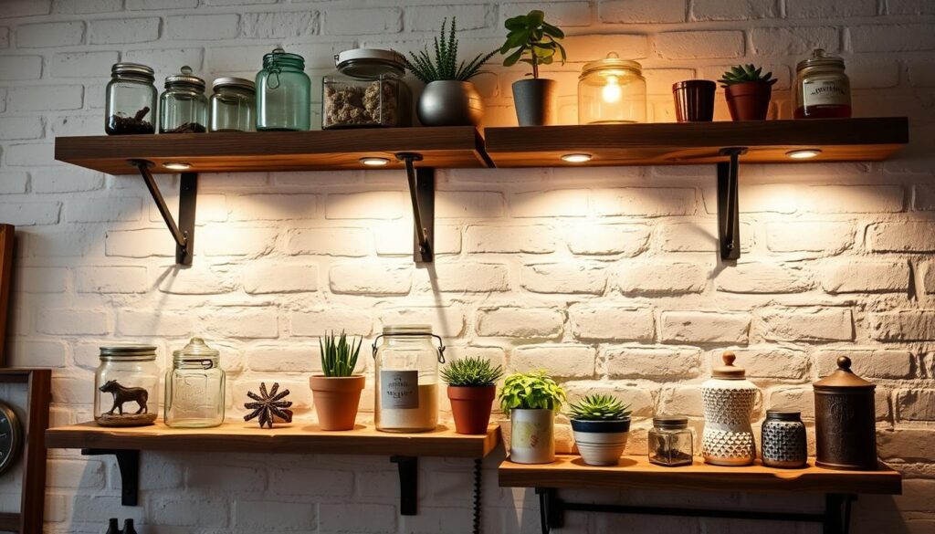 rustic wall shelves